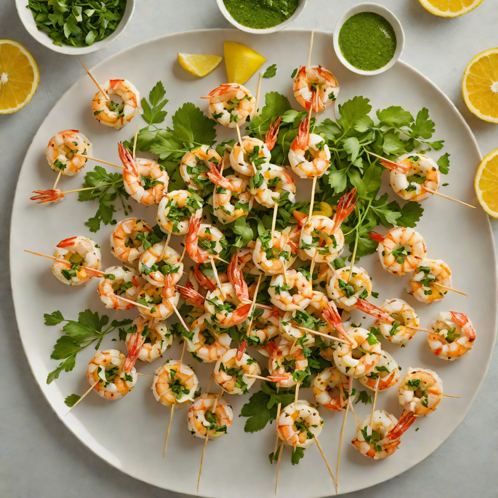 Citrus-Marinated Shrimp Skewers with Summer Herb Chimichurri