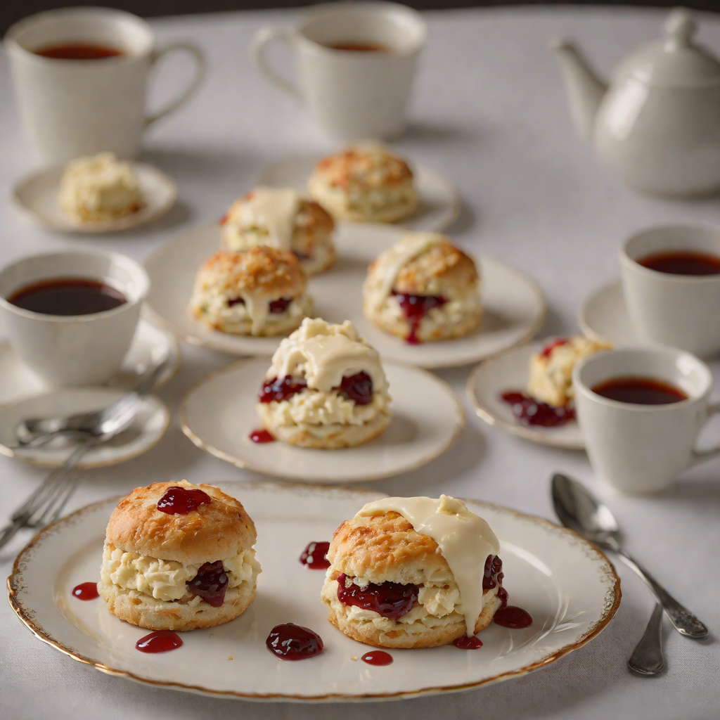 Westminster Abbey-Inspired Afternoon Tea Scones with Clotted Cream and Jam