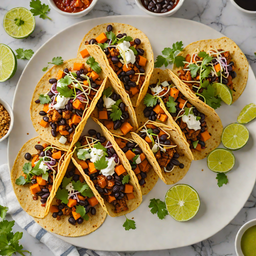 Sunset-Spiced Sweet Potato and Black Bean Tacos