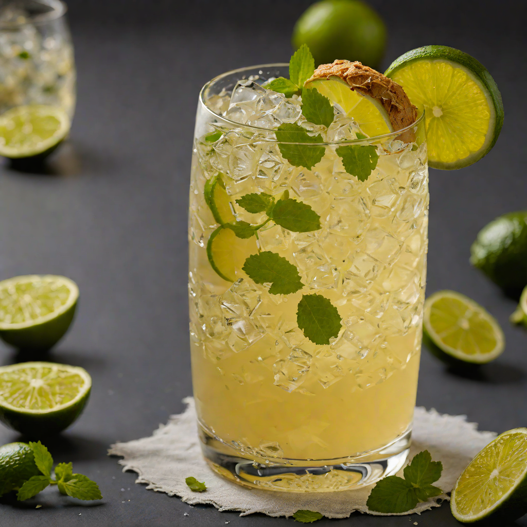 Ginger-Lime Iced Green Tea Spritz