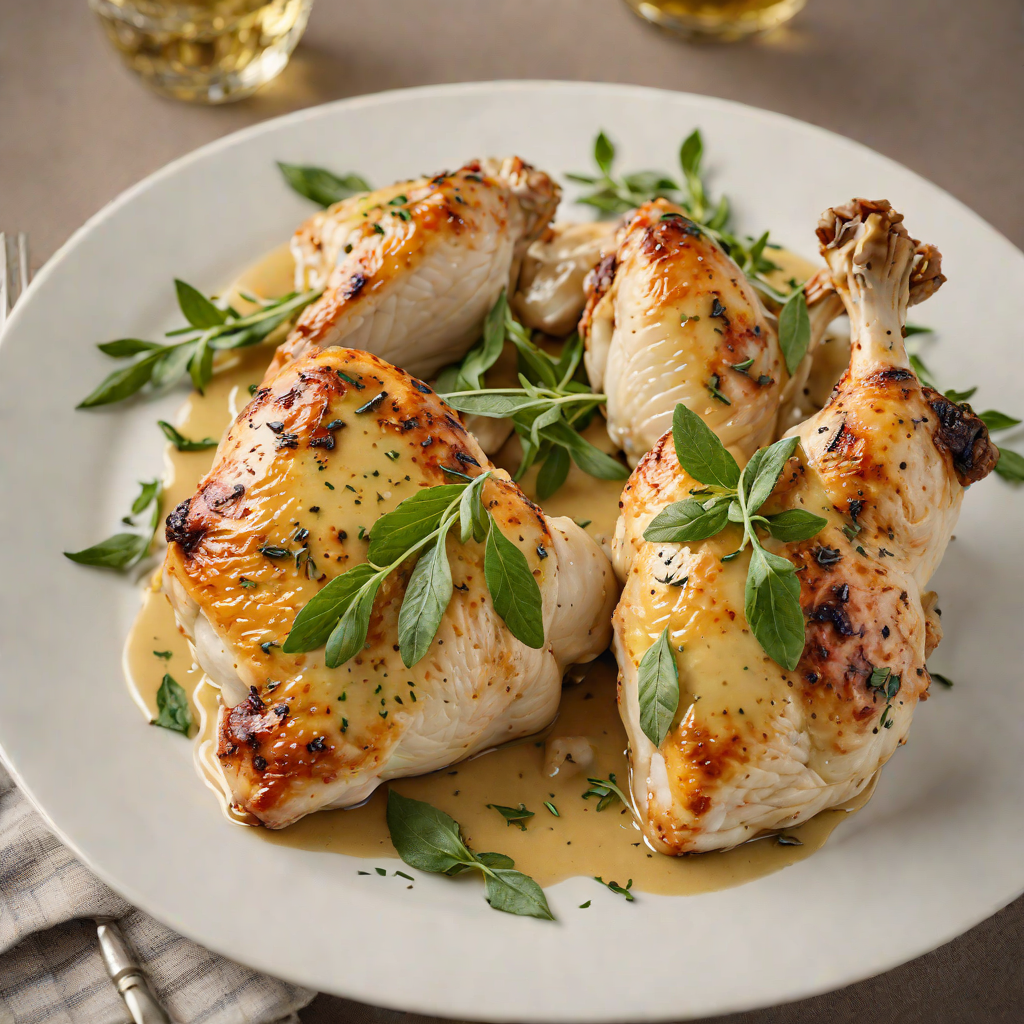 Pan-Roasted Chicken with Sage and Garlic Butter Sauce