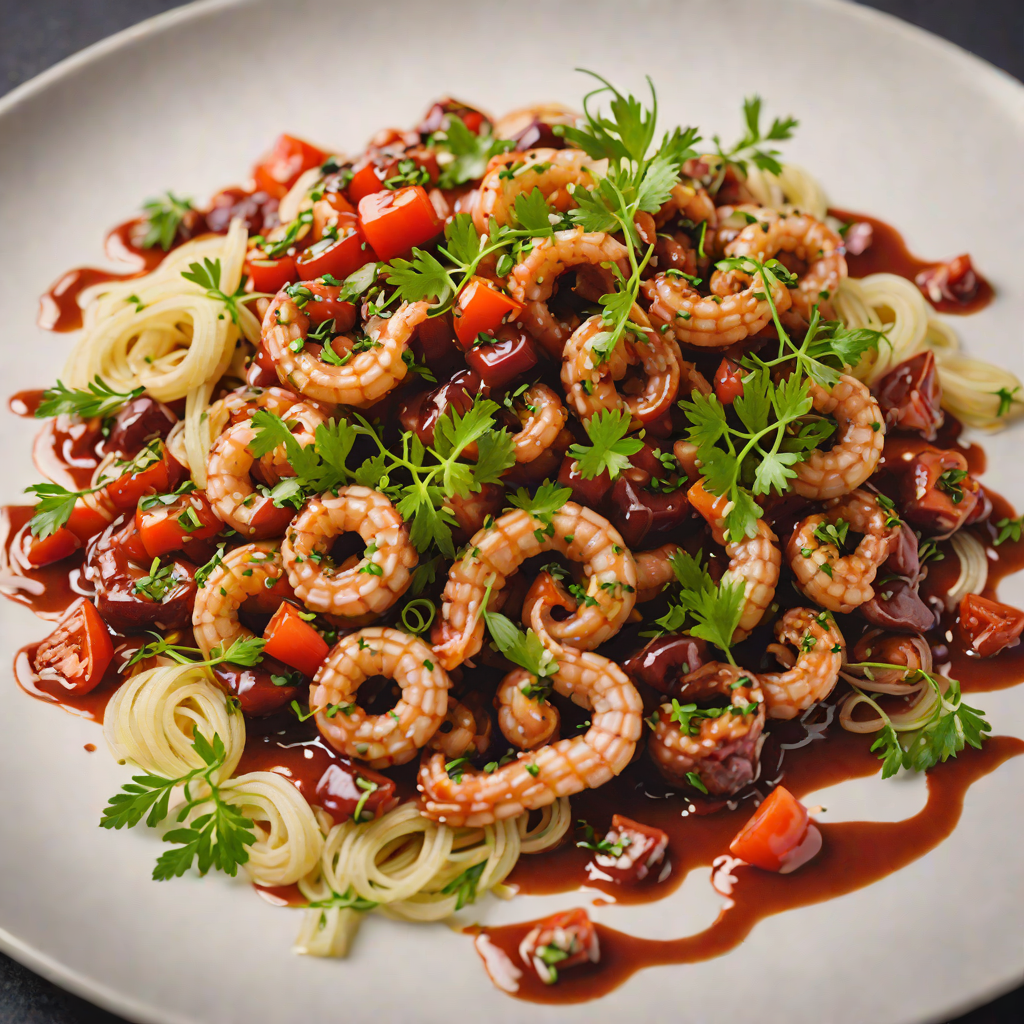 Sautéed Octopus with Tomato and Fennel in Red Wine Sauce