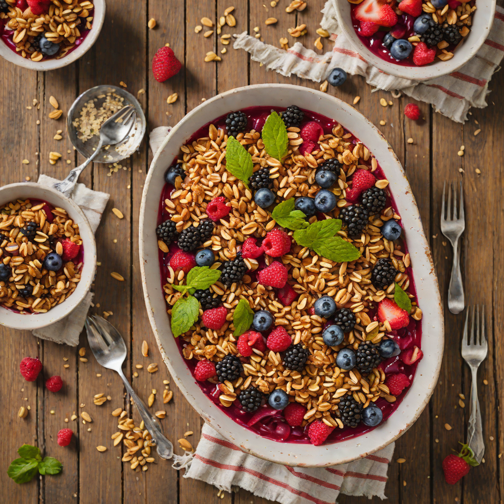 Berry Crisp with Oat and Almond Topping