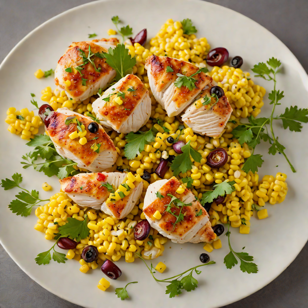 Sautéed Chicken with Regional Midwest Corn and Herb Medley