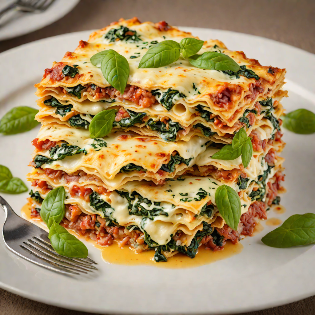 Layered Vegetable Lasagna with Spinach and Ricotta