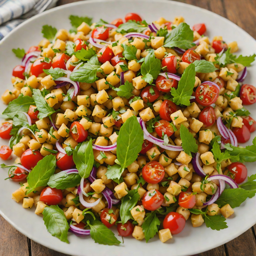 No-Cook 9mm Inspired Fresh Mediterranean Chickpea Salad