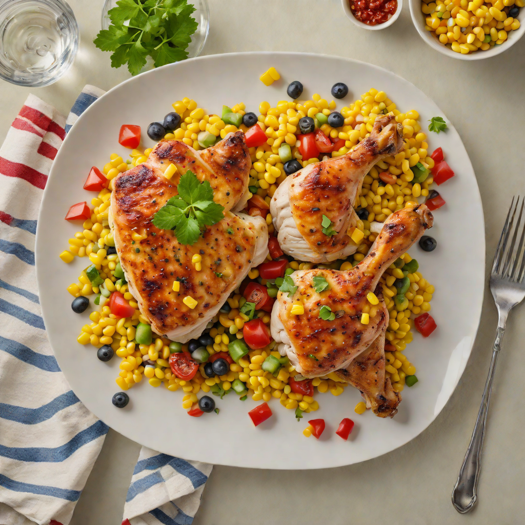Pan-Roasted Chicken with Fourth of July Corn Succotash