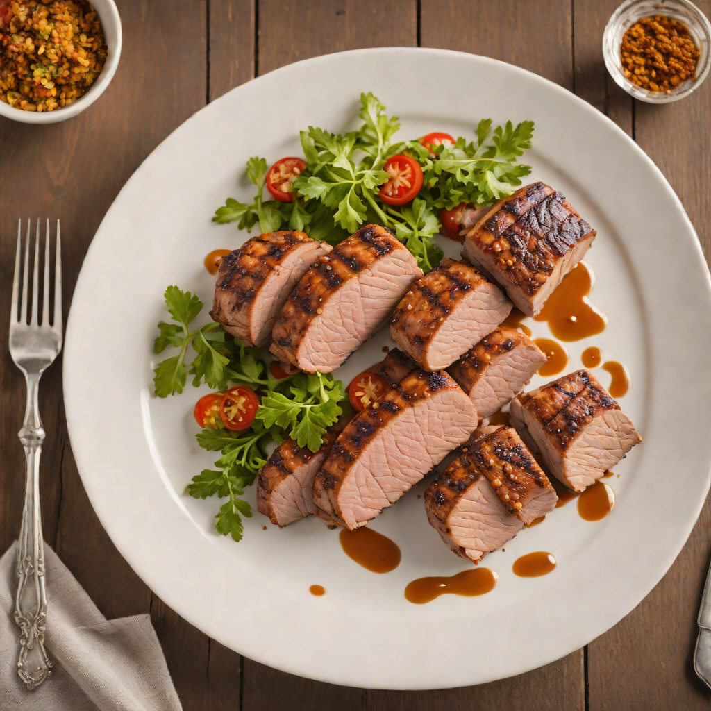 Grilled Fourth Spice Rubbed Pork Tenderloin