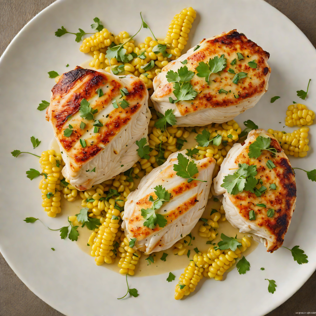 Pan-Seared Chicken with Northwest Indiana Corn and Herb Sauce