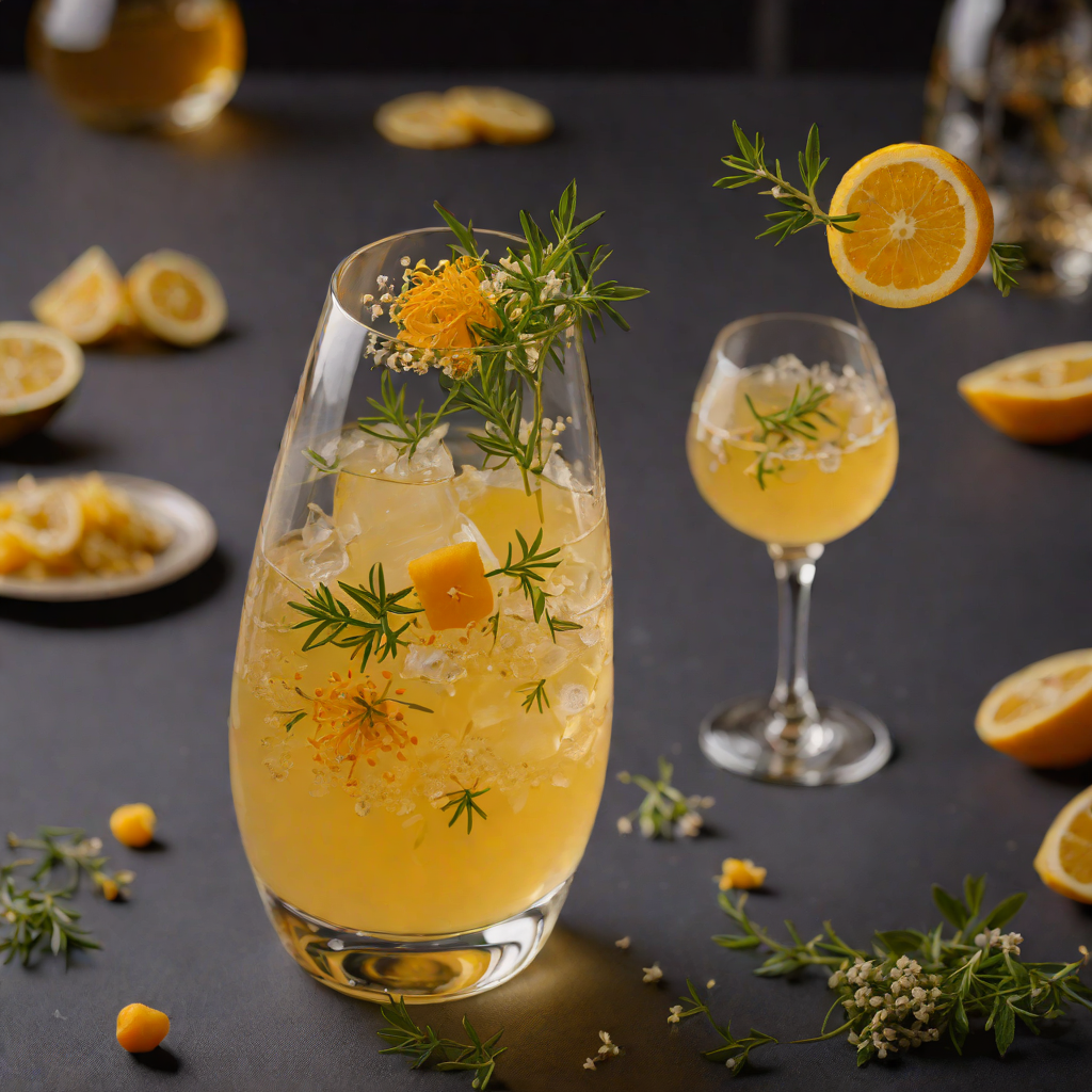 Saffron-Infused Gin and Elderflower Cocktail