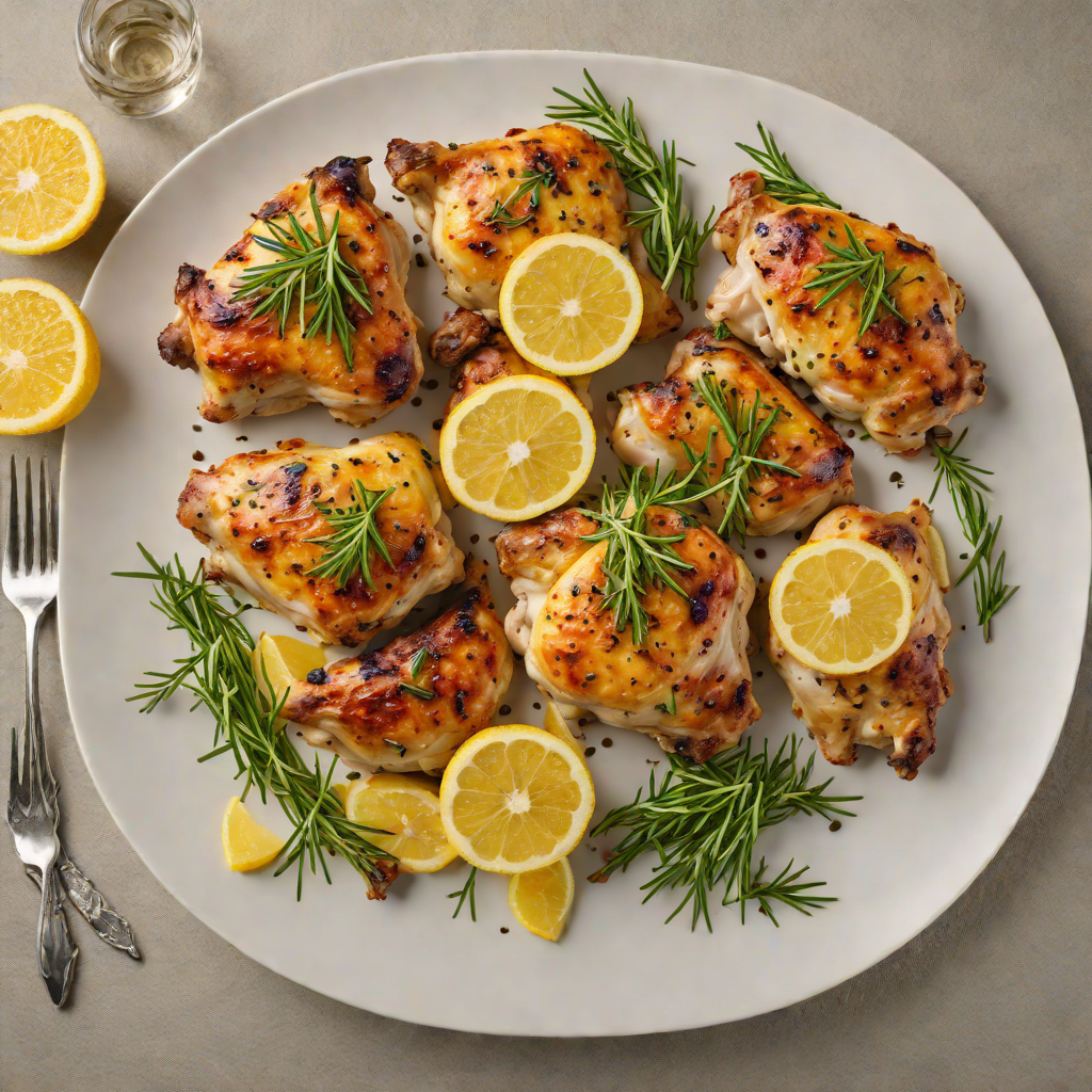 Baked Lemon-Rosemary Chicken Thighs