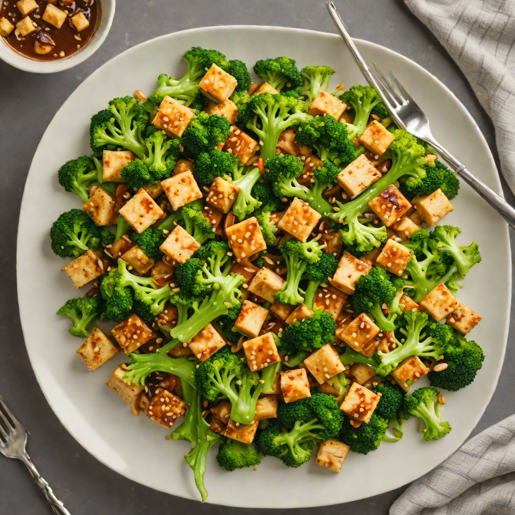 Four-Ingredient Vegan Stir-Fry with Tofu and Broccoli