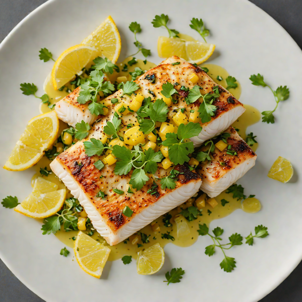 Pan-Roasted Cod with Citrus and Herb Salsa Verde