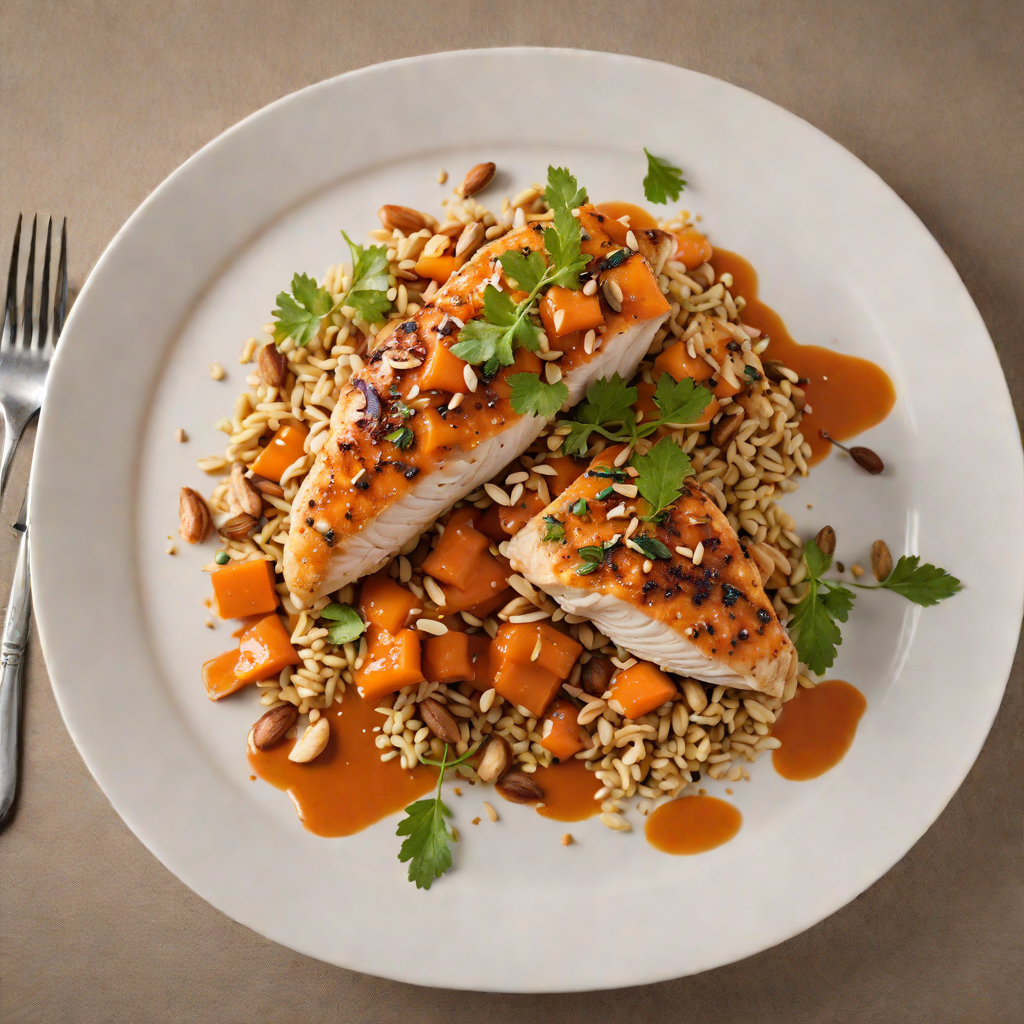 Pan-Seared Chicken with Romesco Sauce and Almonds