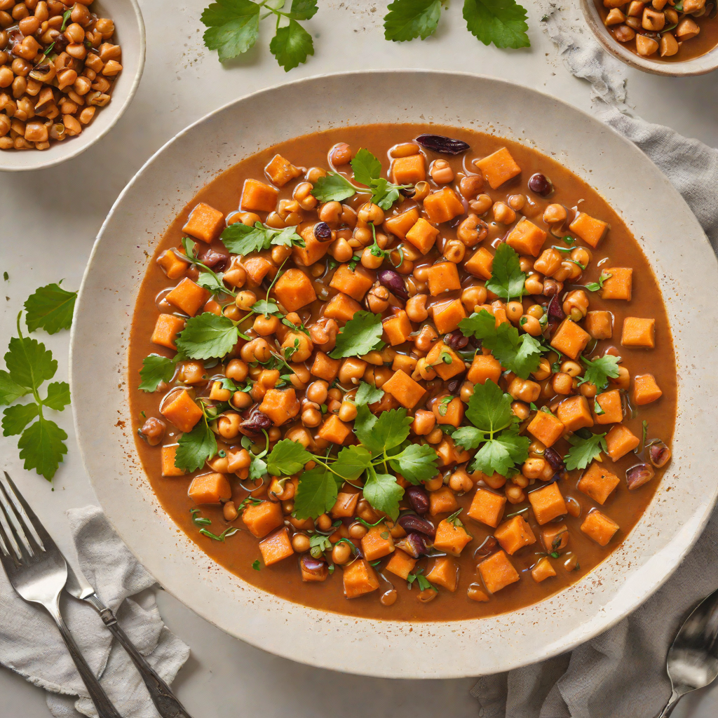 Cinnamon-Spiced Vegan Chickpea Stew with Sweet Potatoes