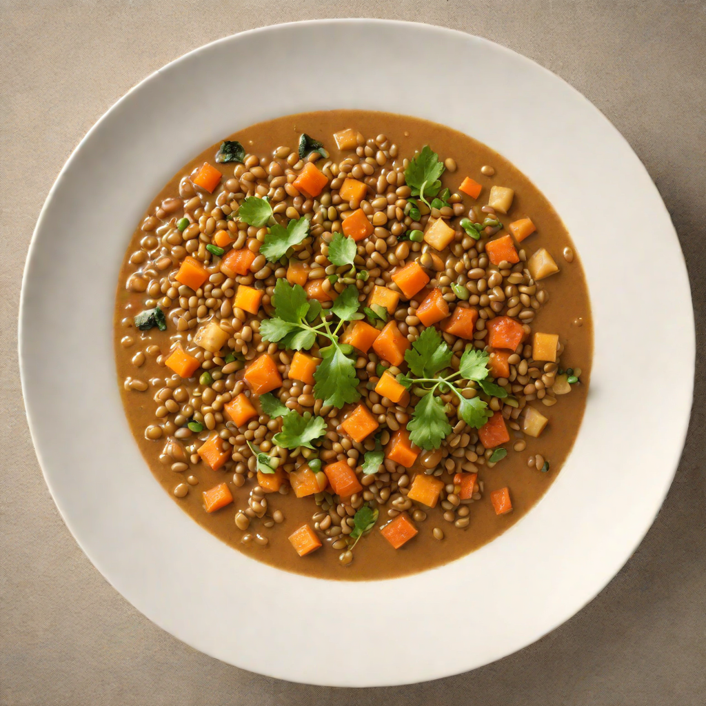 Volumetric Mixed Concrete-Inspired Spiced Lentil Stew