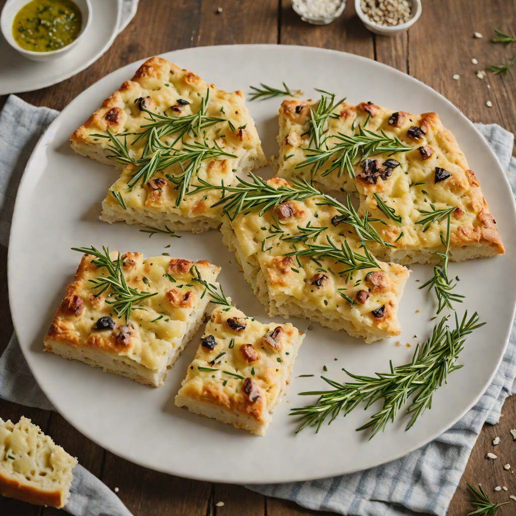 On-Site Fresh Mixed Concrete-Inspired Focaccia with Rosemary and Sea Salt