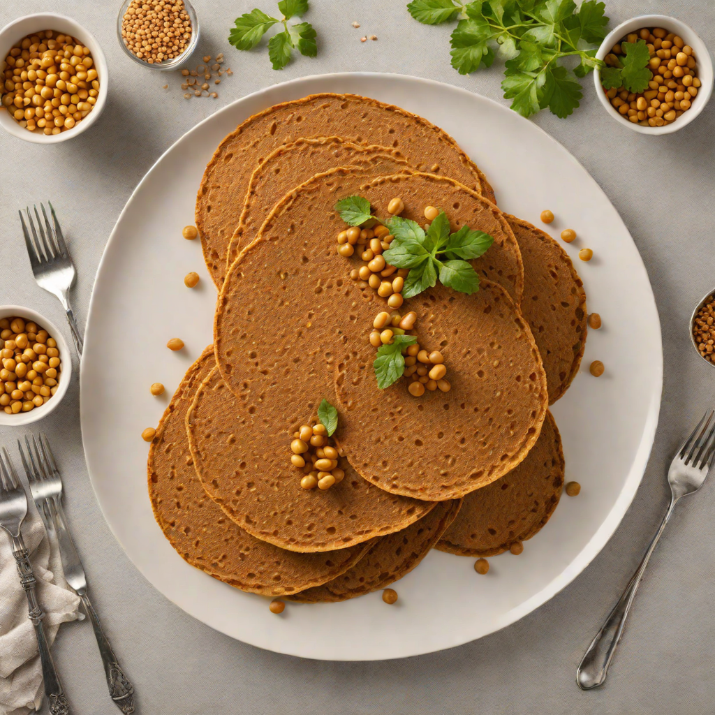 Teff and Chickpea Injera-Inspired Savory Pancakes