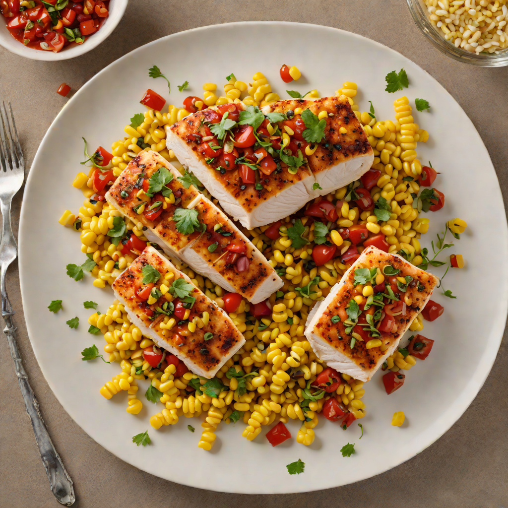 Pan-Seared Chicken Breast with Charred Corn and Smoky Tomato Relish