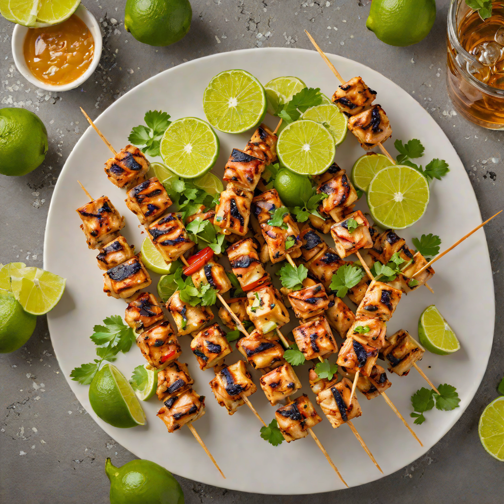 Tequila-Lime Marinated Grilled Chicken Skewers