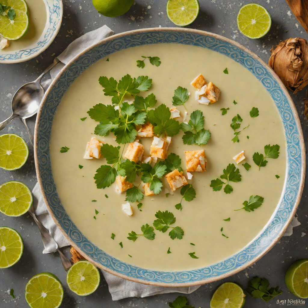 Chilled Ginger-Coconut Soup with Lime and Cilantro