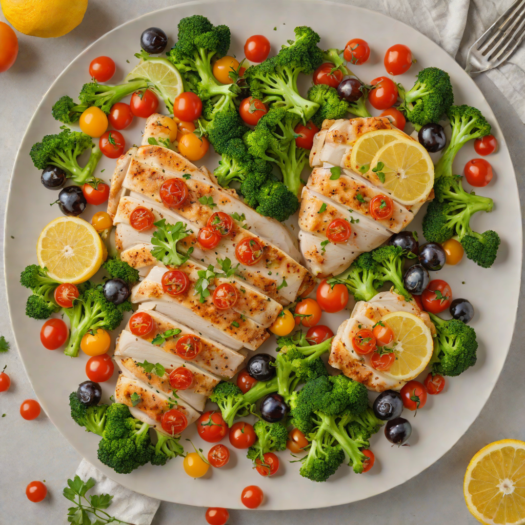 Lemon-Pepper Sheet Pan Chicken with Broccoli and Grape Tomatoes