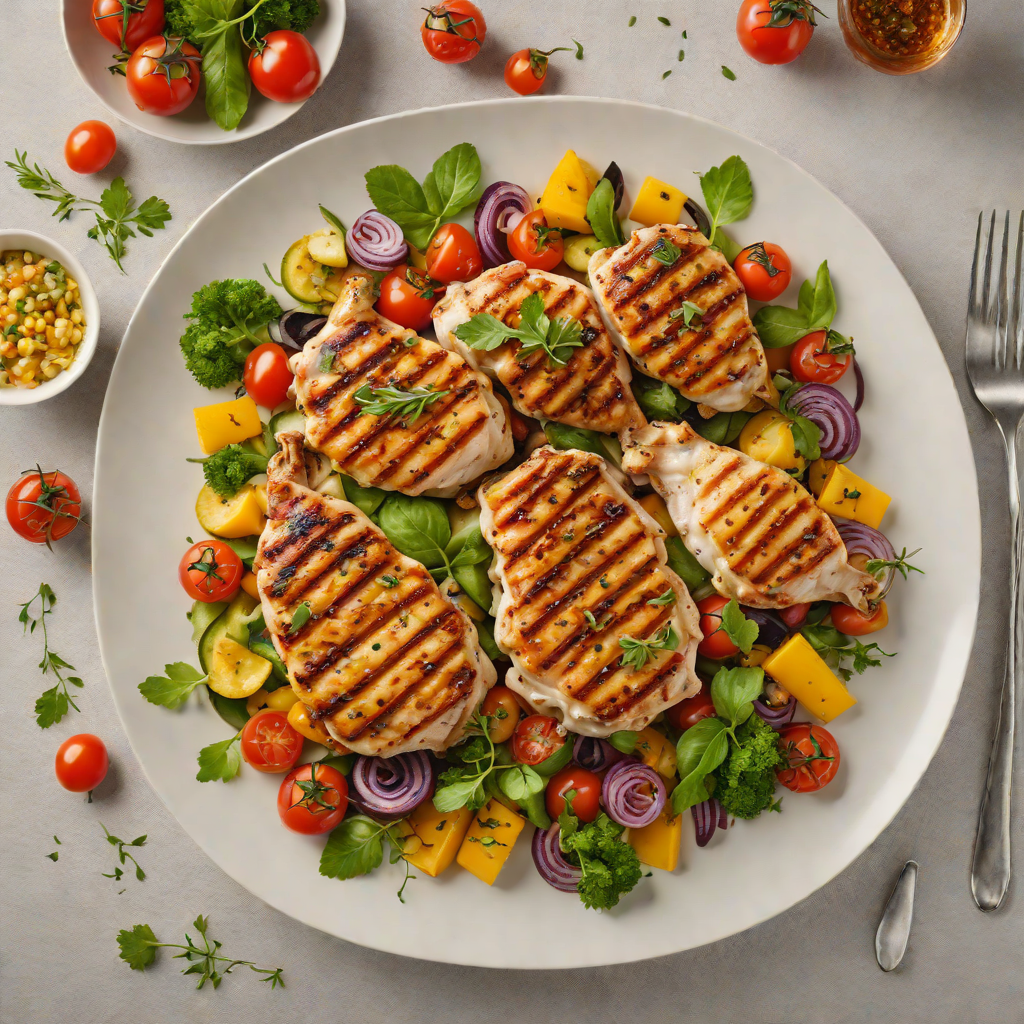 Grilled Herb-Marinated Chicken with Vegetable Medley