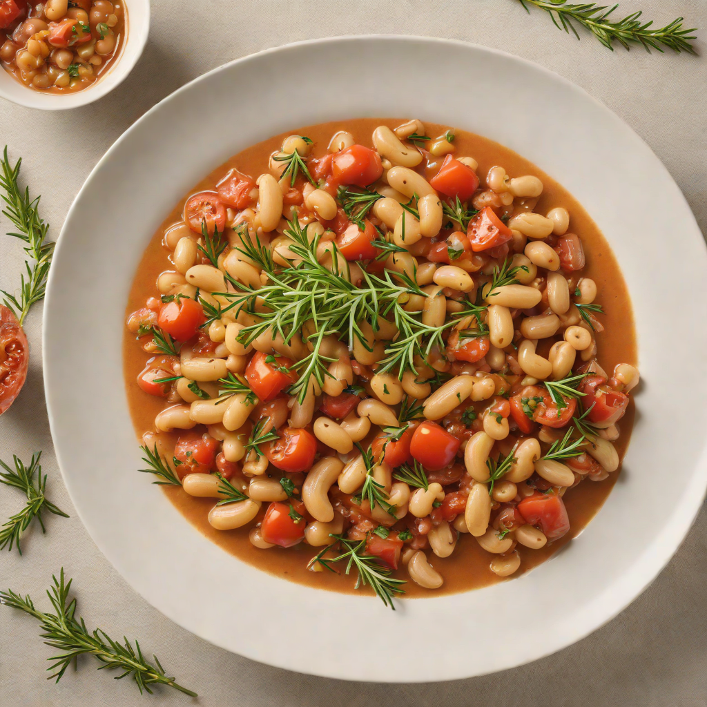 Slow-Simmered Tomato and White Bean Ragout with Rosemary