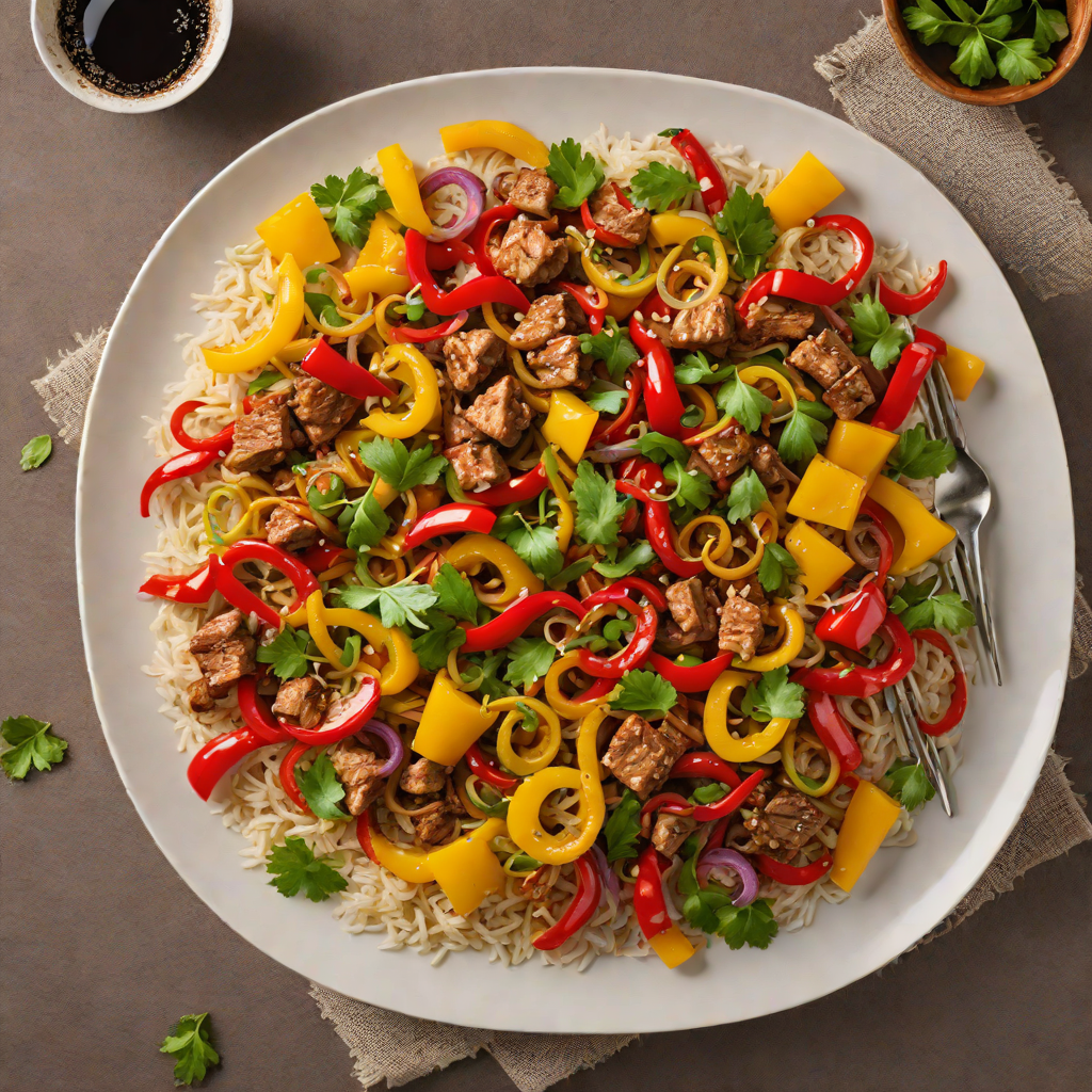 Spiced Pork Stir-Fry with Bell Peppers and Onions