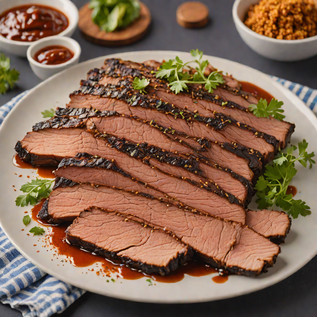 Grilled Texas-Style Smoked Brisket with Bold Dry Rub