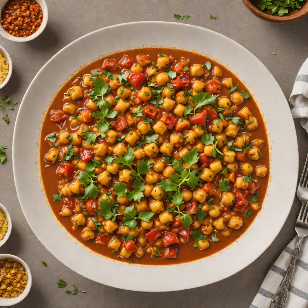 Slow-Simmered Mediterranean Chickpea Stew with Harissa