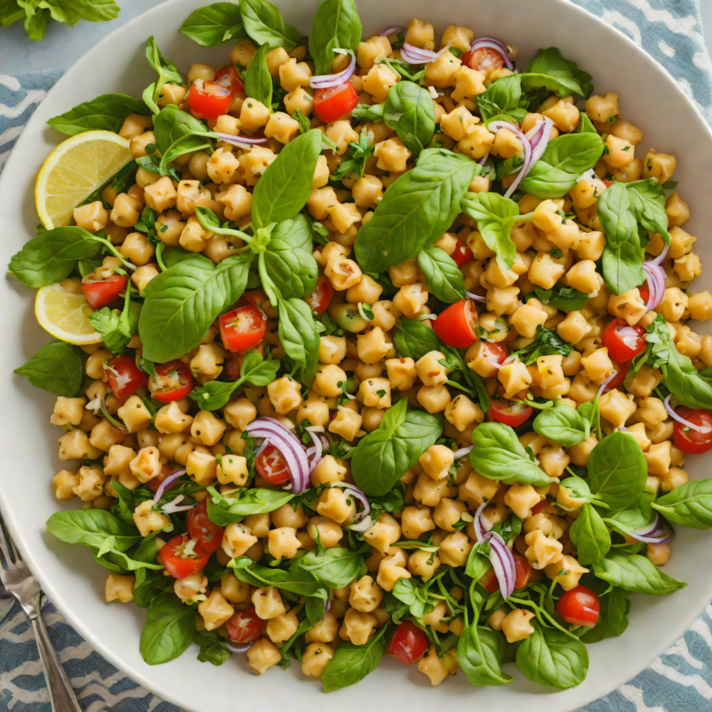 Lemon-Basil Chickpea Salad