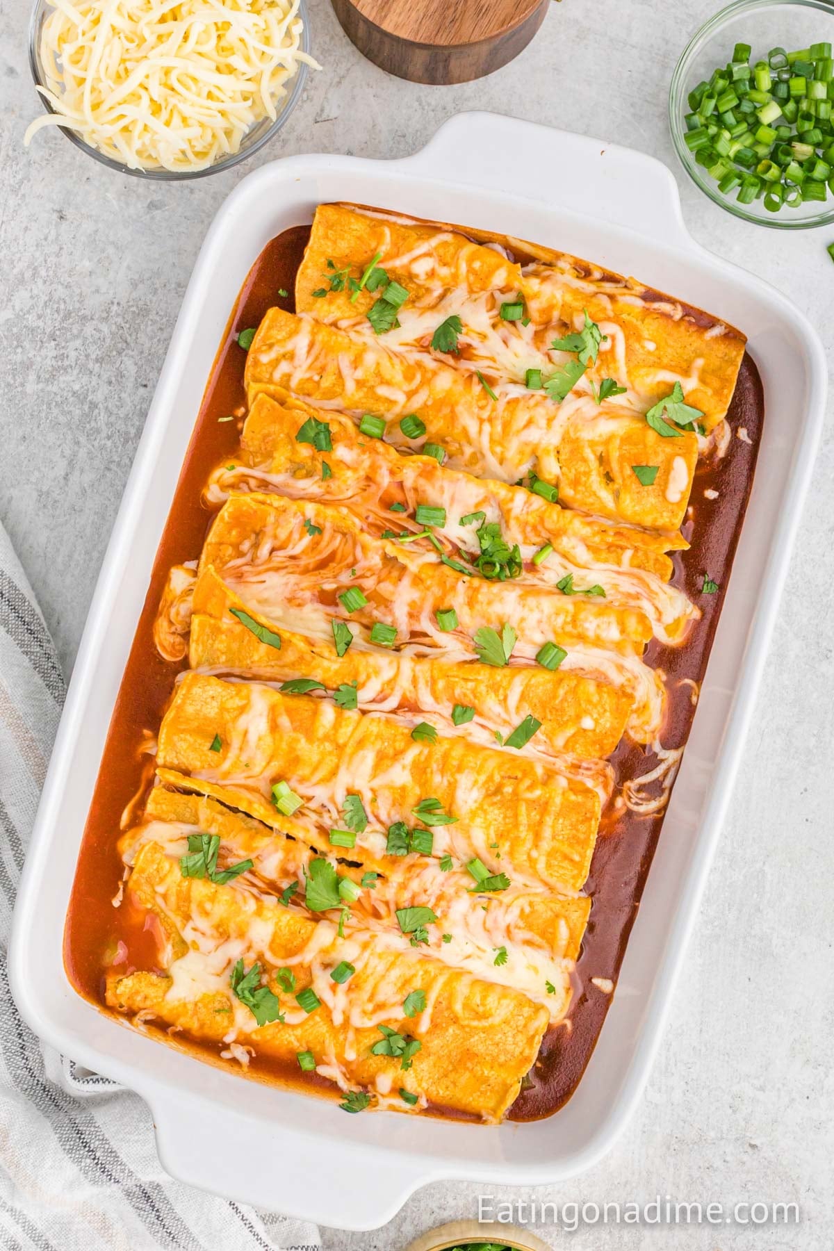 Tex-Mex Bean and Cheese Enchiladas