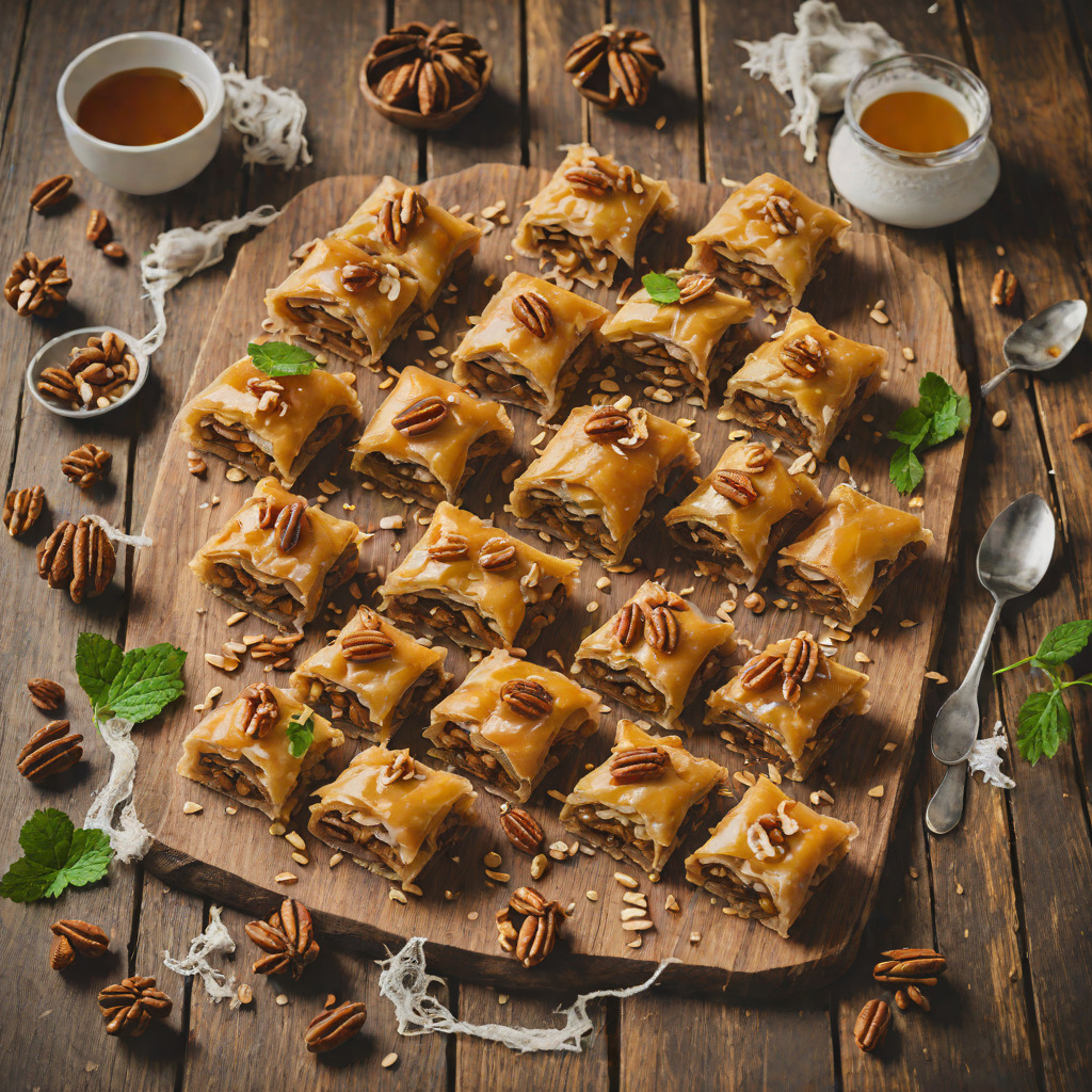 Honey-Rosewater Baklava with Toasted Walnuts and Cinnamon