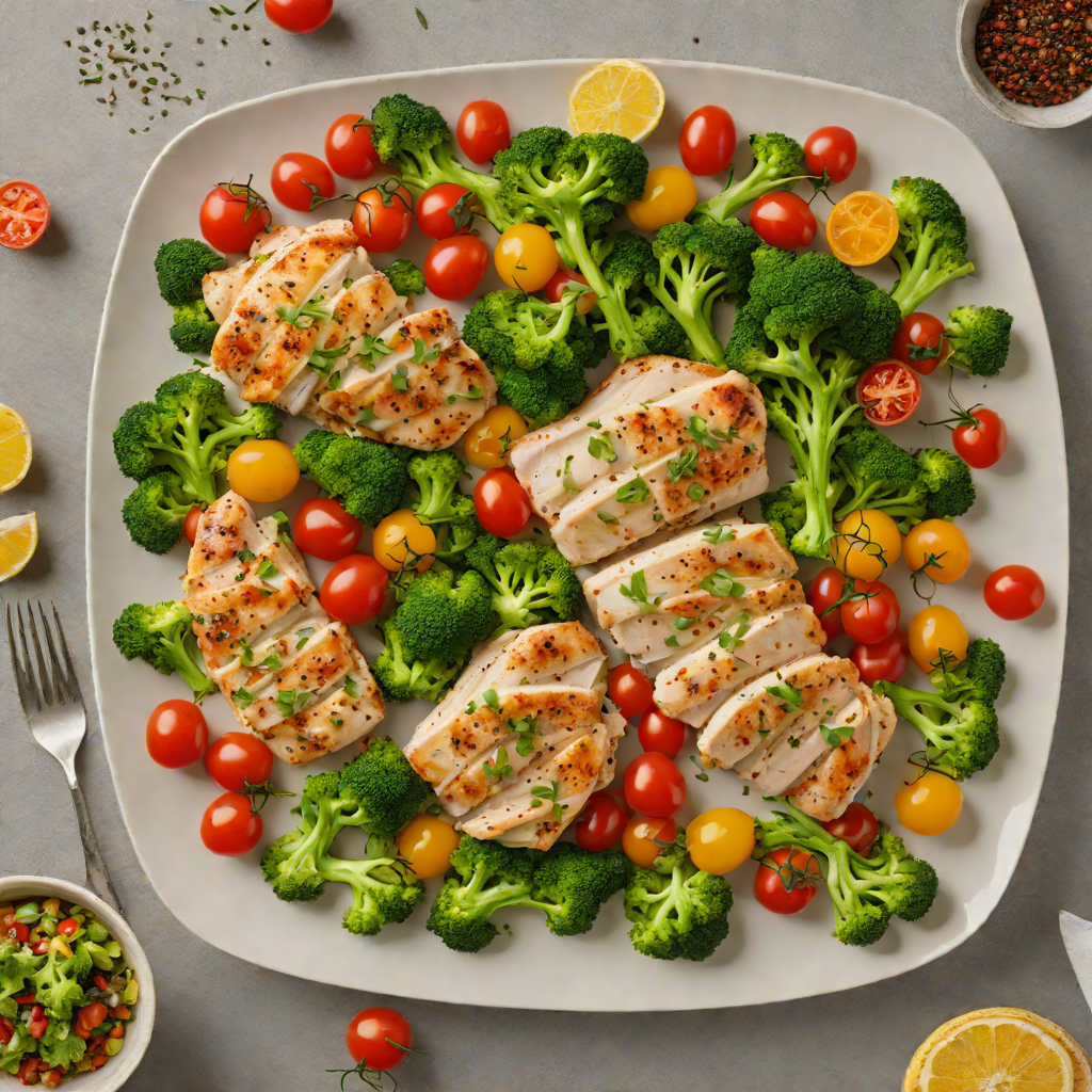 Sheet Pan Lemon-Pepper Chicken with Broccoli and Cherry Tomatoes