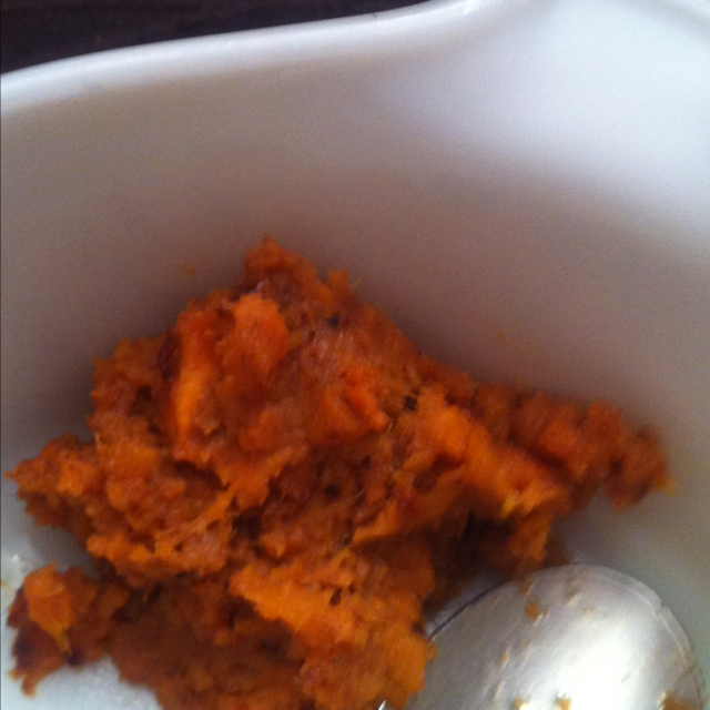 Herb-Roasted Chicken Thighs with Sweet Potato Mash