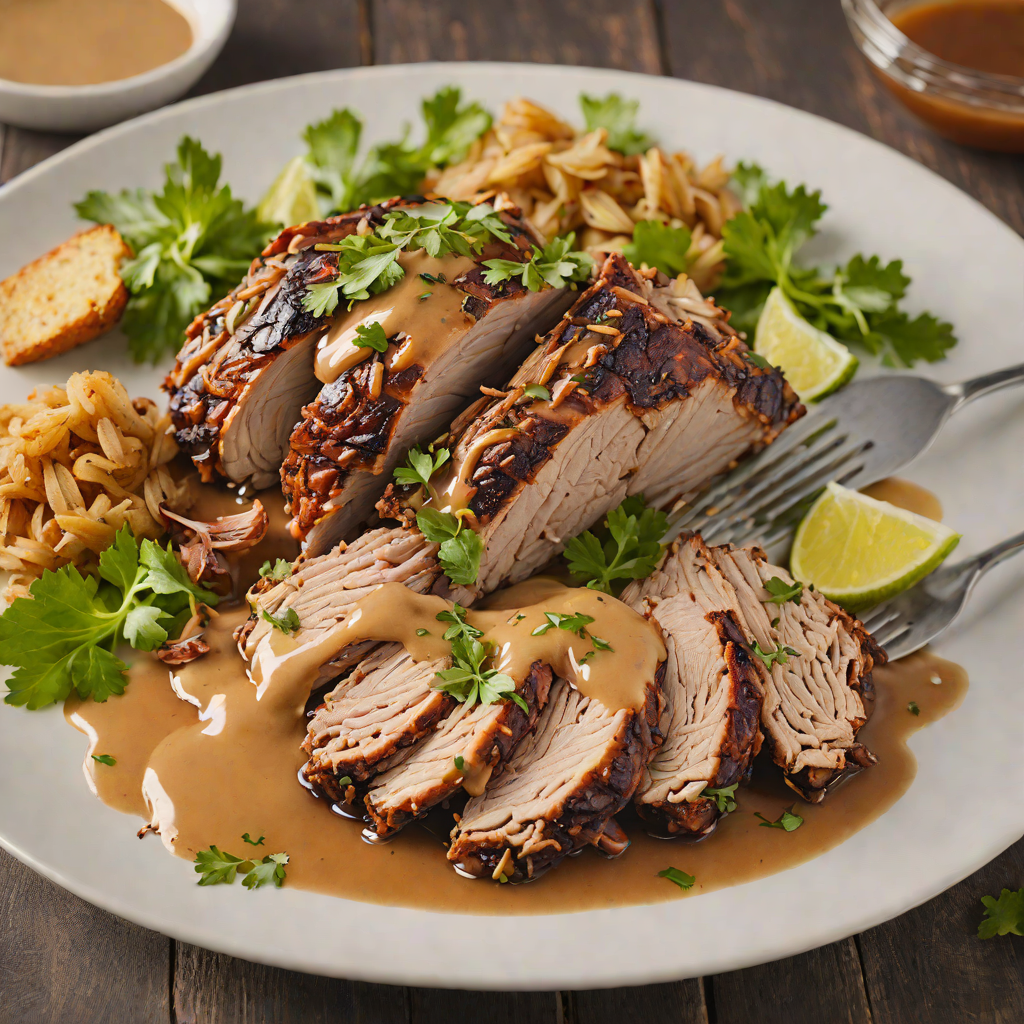 Mesquite-Smoked Pulled Pork Shoulder with Carolina Vinegar Sauce
