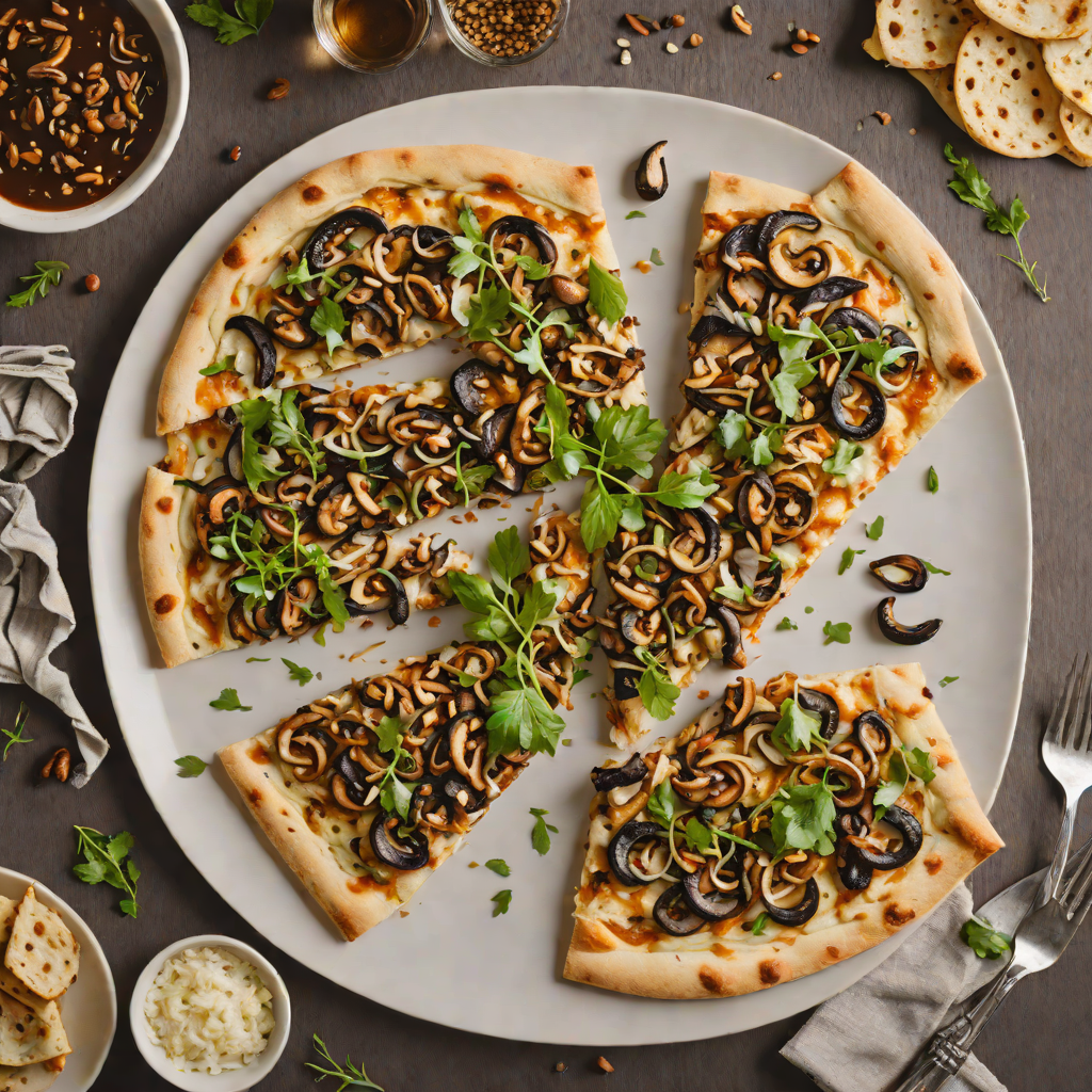 Bourbon-Caramelized Onion and Mushroom Flatbread