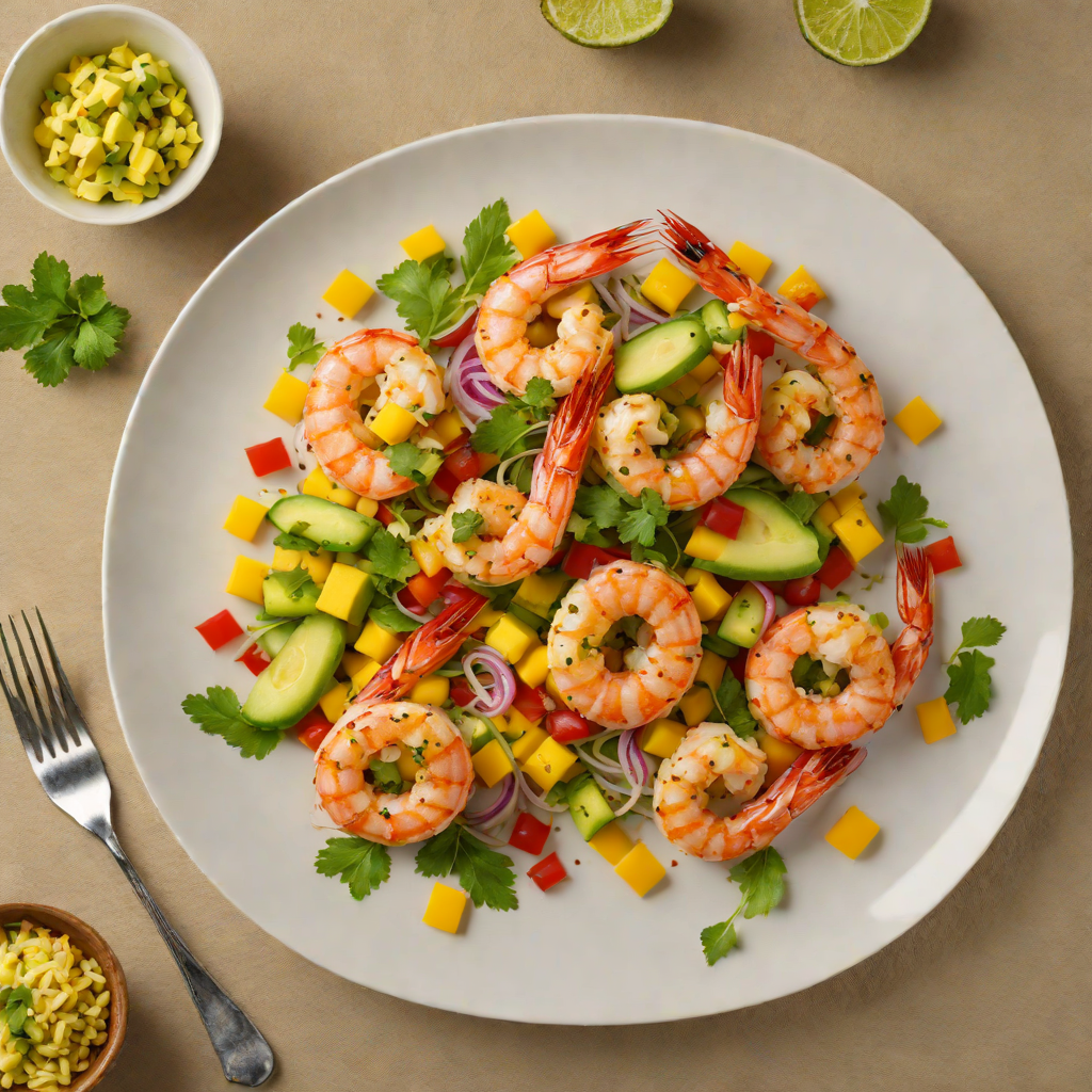 Pan-Seared Gulf Shrimp with Avocado and Mango Salad