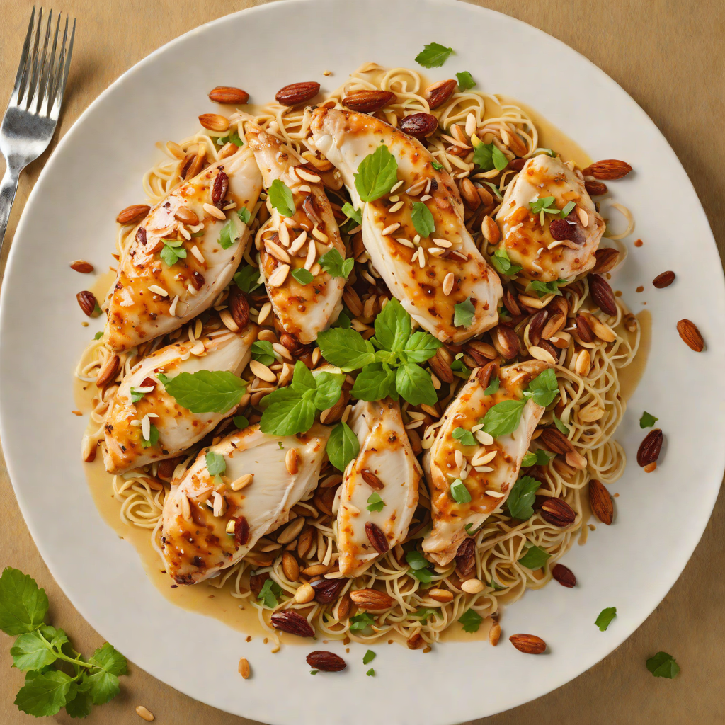 Sautéed Chicken with Honey Dijon Glaze and Toasted Almonds