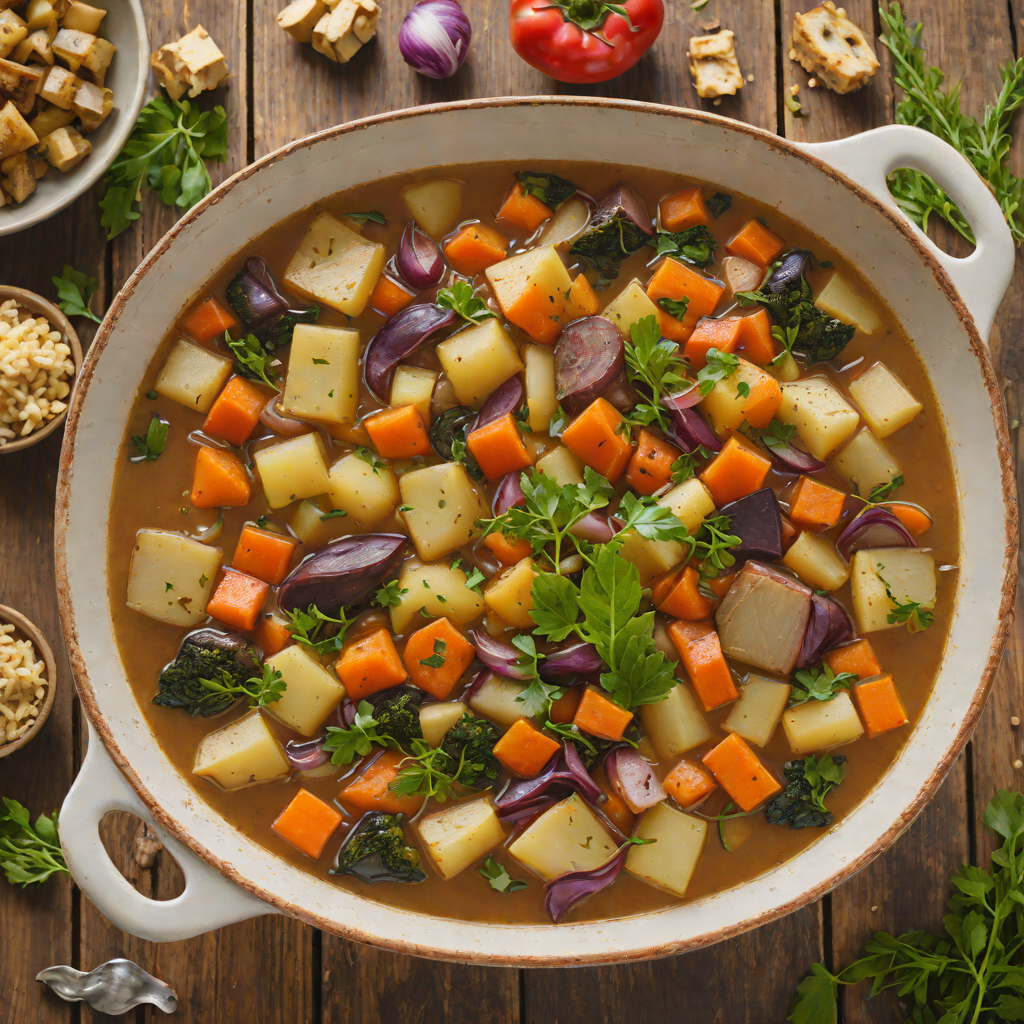 Multi-County Hearty Vegetable Stew with Local Root Vegetables