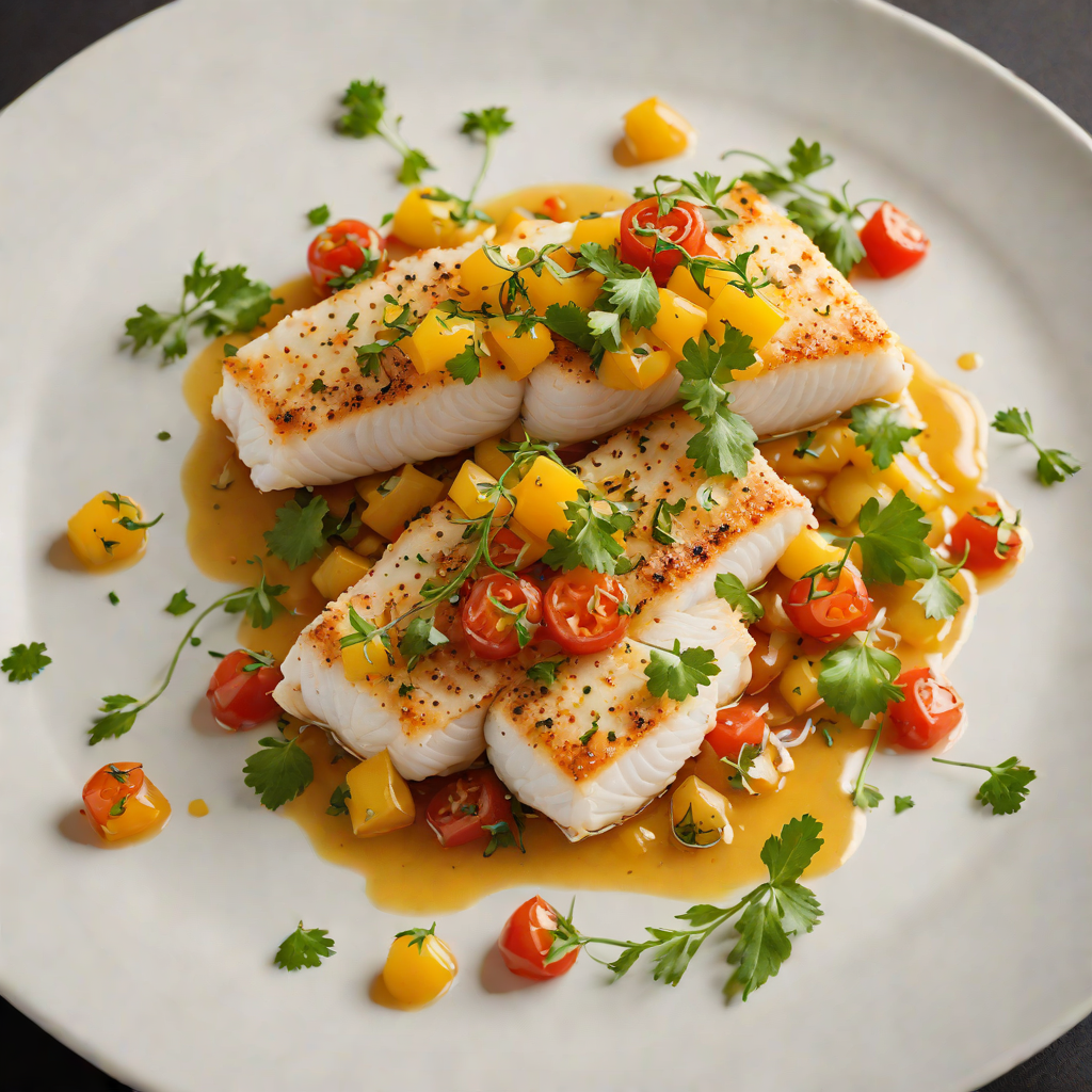 Pan-Seared Cod with Golden Tomato Relish
