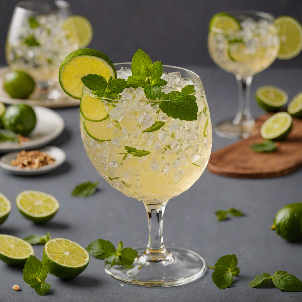 St-Germain Elderflower Spritz with Mint and Lime