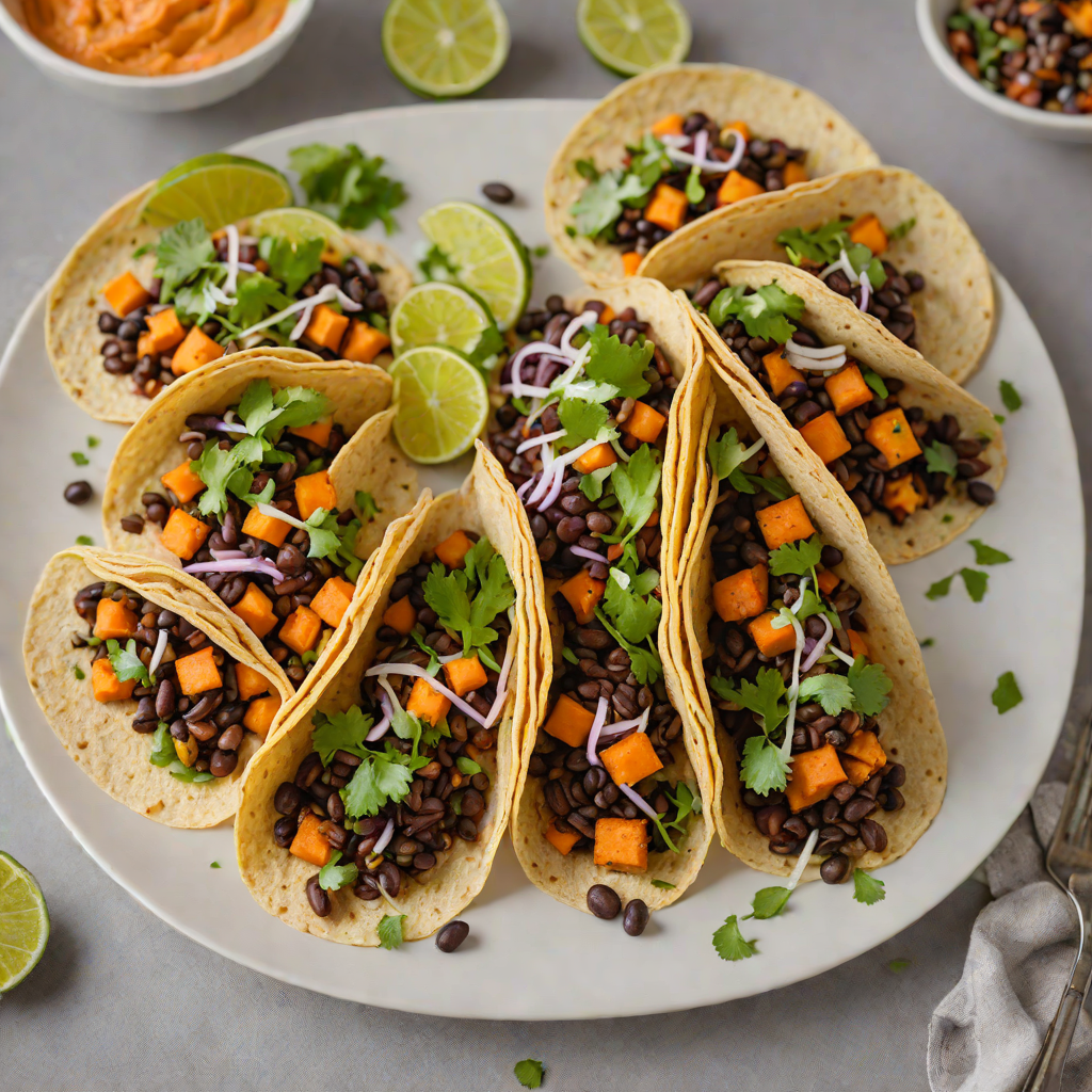 Caribbean-Style Black Bean and Sweet Potato Tacos