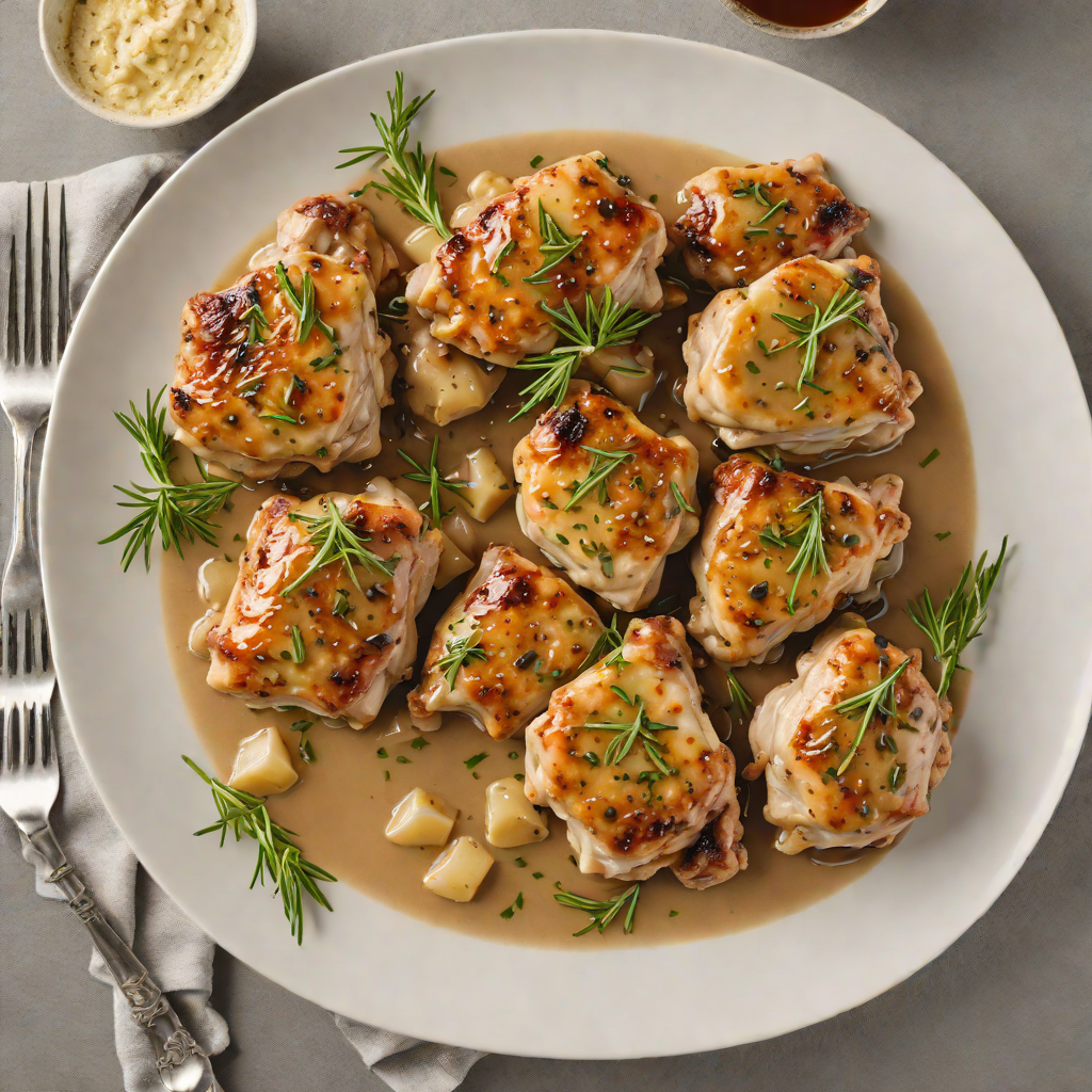 Sautéed Chicken Thighs with Rosemary Garlic Pan Sauce