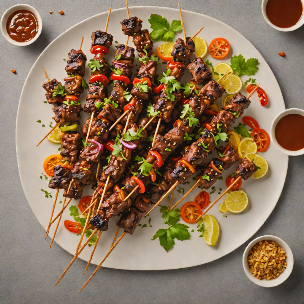 Grilled Senegalese-Style Spiced Lamb Skewers with Tamarind Glaze