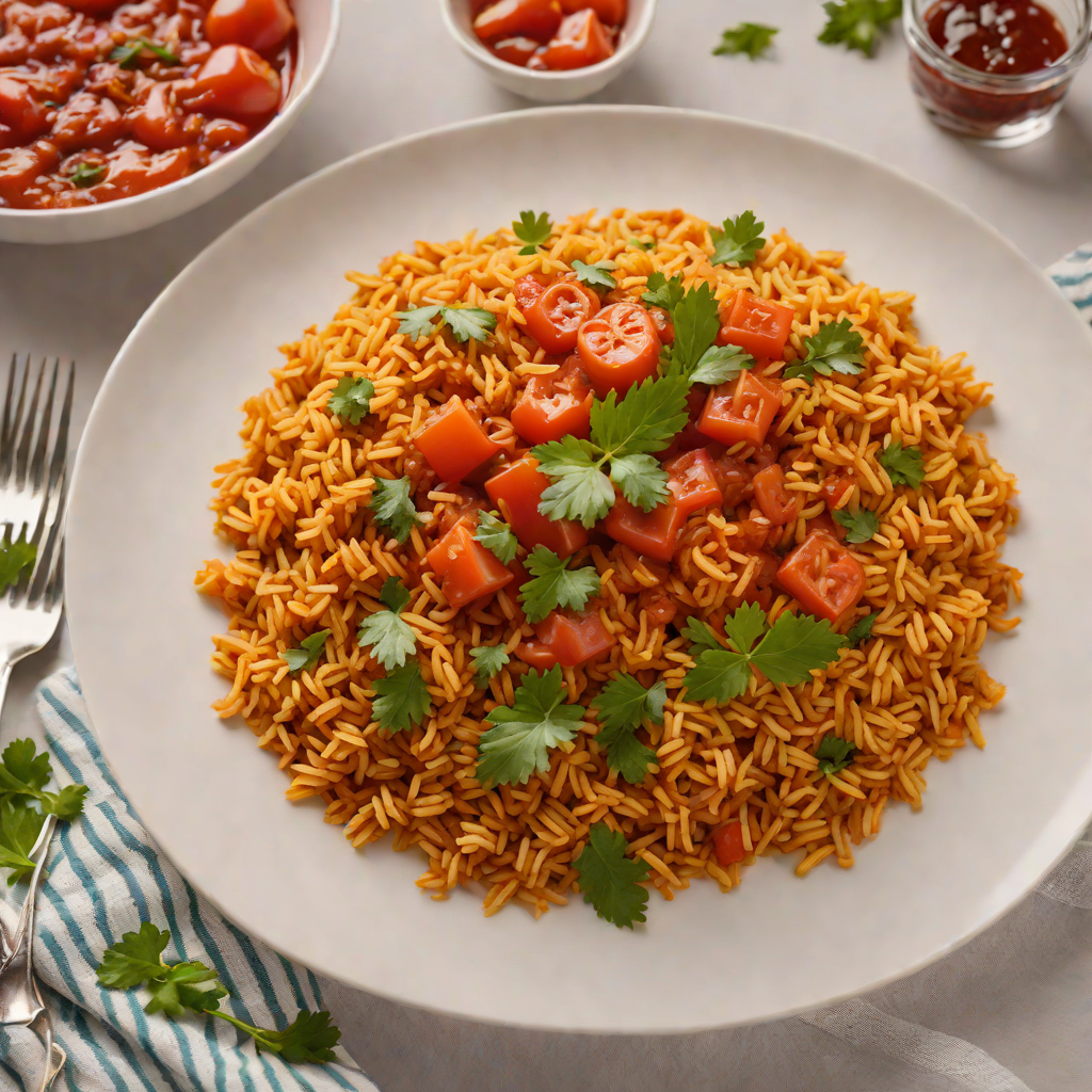 Nigerian-Inspired Jollof Rice with Spiced Tomato Sauce