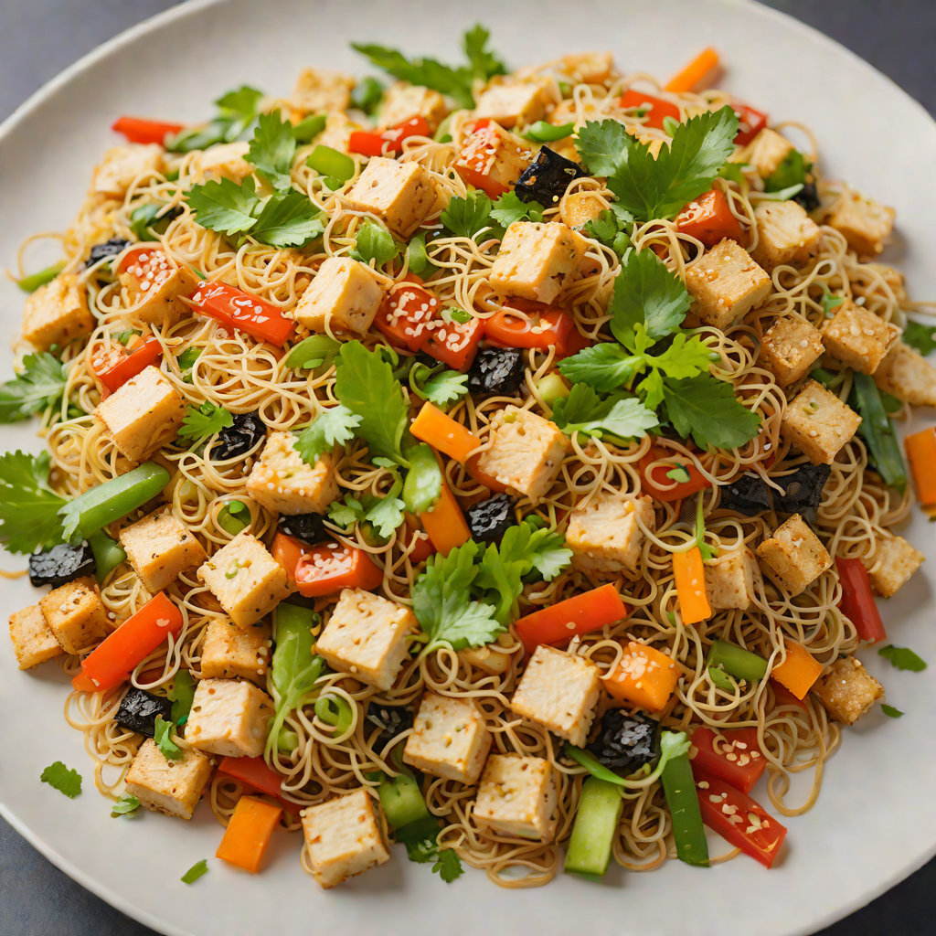 Stir-Fried Glass Noodles with Vegetables and Tofu