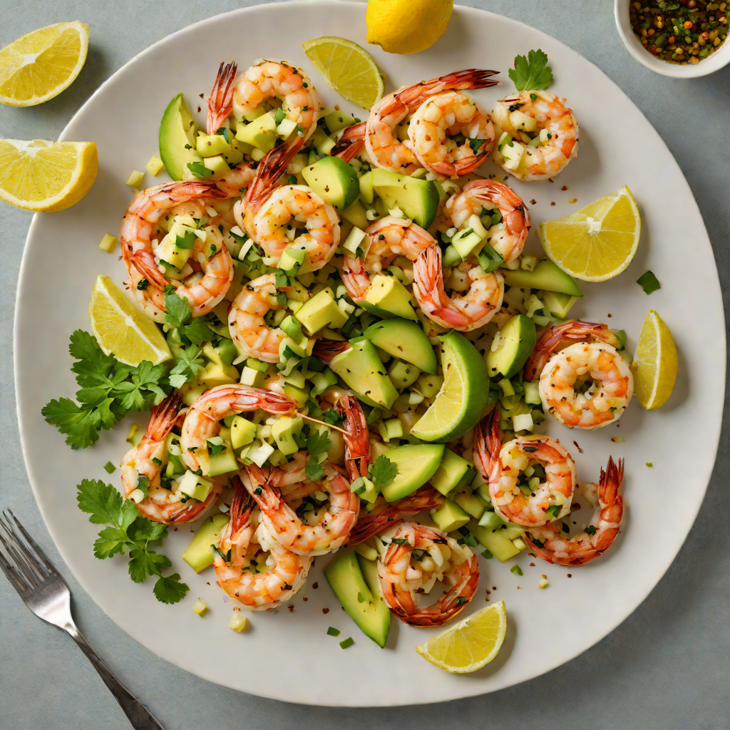 Grilled Lemon-Garlic Shrimp with Avocado Salsa
