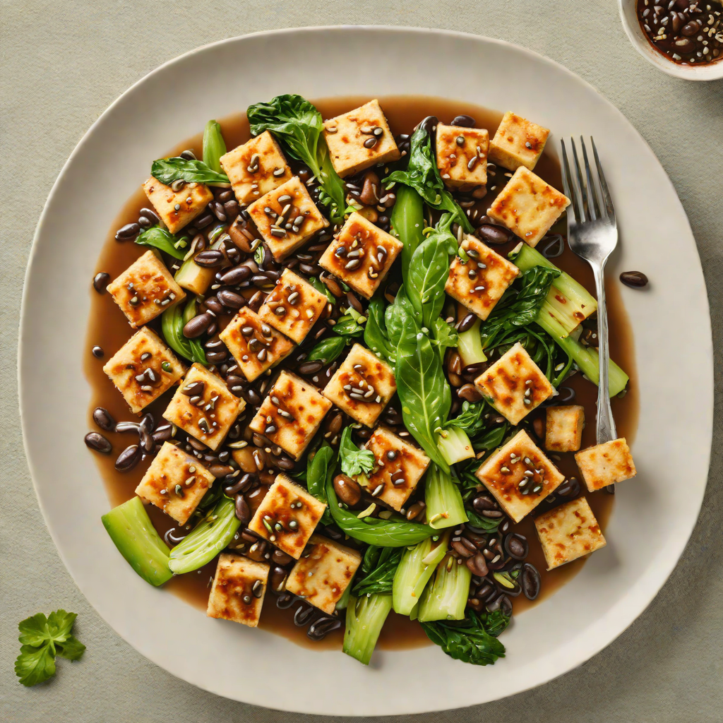 Stir-Fried Tofu and Bok Choy with Black Bean Sauce